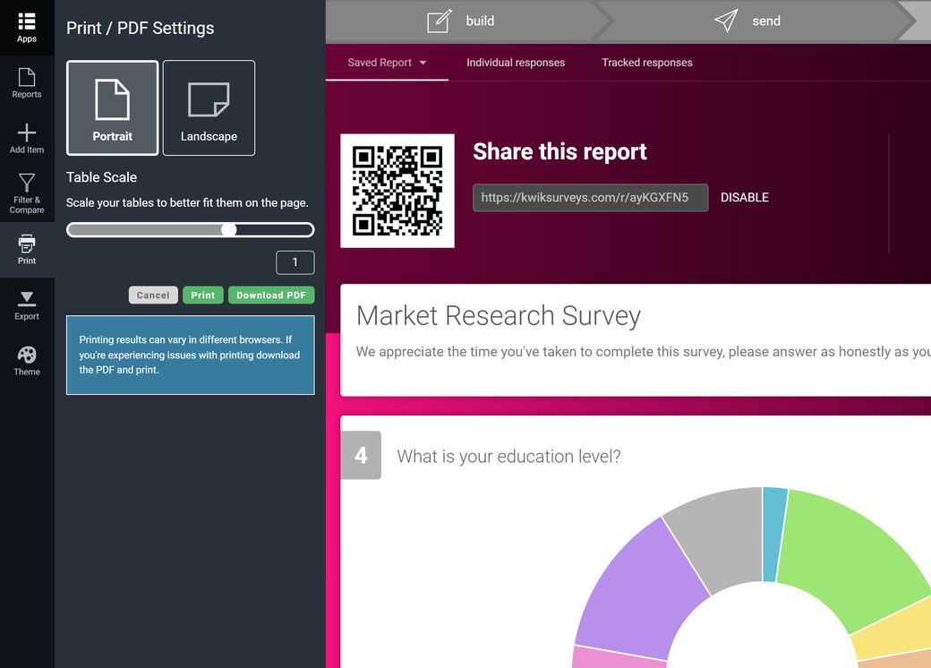 Export Survey Results Report