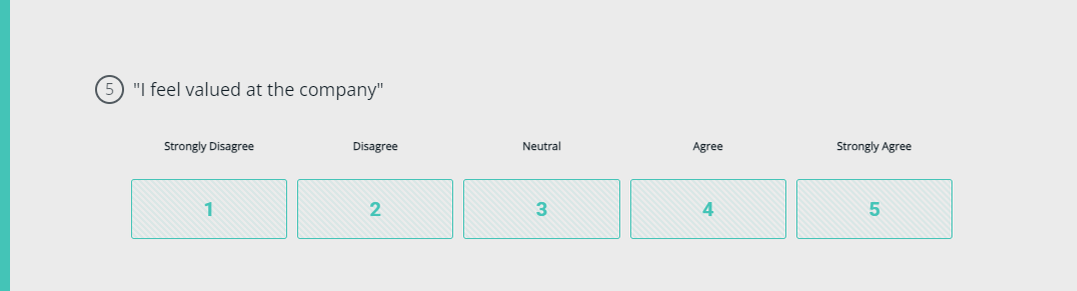 Escala Likert com palavras e números