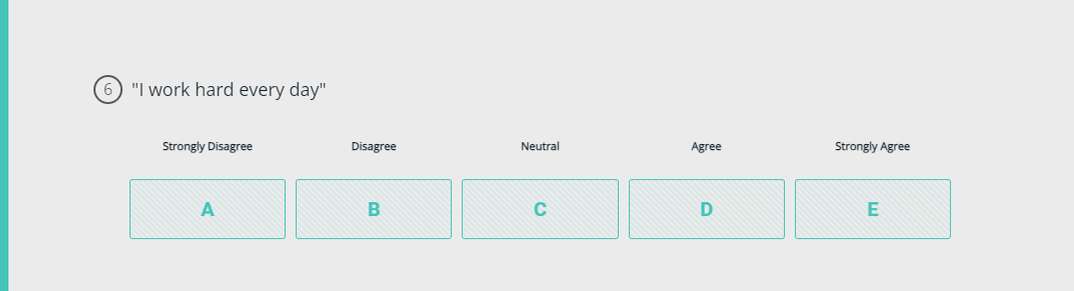 Escala de Likert com texto