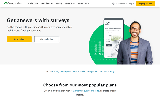 SurveyMonkey-Réponses anonymes